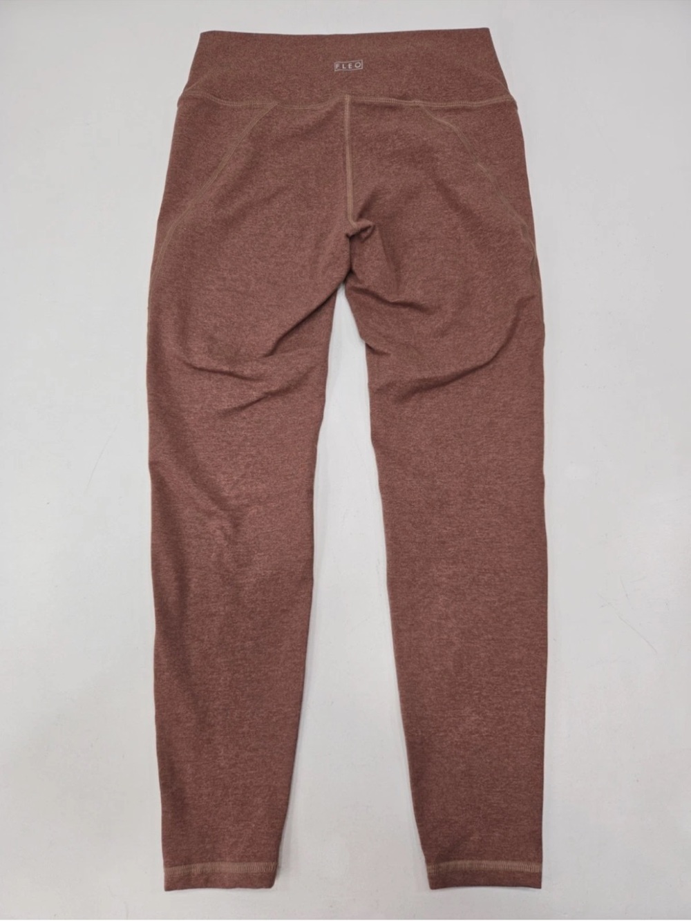 FLEO High Waisted Leggings Heathered Gym Workout Pant Size L Womens